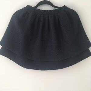 Two-tier dark blue skirt. Mini. Size S.